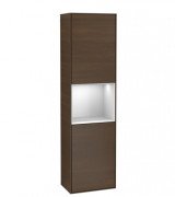 Пенал Villeroy & Boch Finion 41,8x151,6х27 см петлі праворуч з підсвічуванням ДСП шпон волоського горіха/білий матовий лак G470MTGN