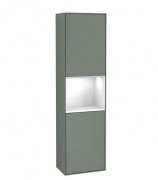 Пенал Villeroy & Boch Finion 41,8x151,6х27 см петлі праворуч з підсвічуванням МДФ оливковий матовий лак/глянсовий білий лак G470GFGM