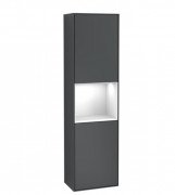 Пенал Villeroy & Boch Finion 41,8x151,6х27 см петлі з підсвічуванням МДФ темно-синій матовий лак/глянцевий білий лак G470GFHG