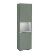 Пенал Villeroy & Boch Finion 41,8x151,6х27 см петлі праворуч з підсвічуванням МДФ оливковий матовий лак/світло-сірий матовий лак G470GJGM