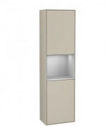 Пенал Villeroy & Boch Finion 41,8x151,6х27 см петли справа с подсветкой МДФ песок матовый лак/светло-серый матовый лак G470GJHH