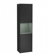 Пенал Villeroy & Boch Finion 41,8x151,6х27 см петли справа с подсветкой МДФ черный матовый лак/оливковый матовый лак G470GMPD