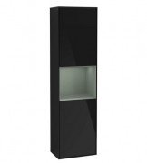 Пенал Villeroy & Boch Finion 41,8x151,6х27 см петли справа с подсветкой МДФ глянцевый черный лак/оливковый матовый лак G470GMPH