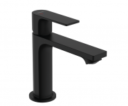 Смеситель для раковины Hansgrohe Rebris E CoolStart EcoSmart+ с сливным гарнитуром однорычажный черный матовый 72589670