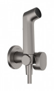 Гигиенический душ Hansgrohe Bidette 1jet S с шлангом и держателем черный хром шлифованный 29232340