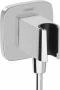 Шлангове підключення Hansgrohe FixFit Q з тримачем для душу пластик хром 26887000