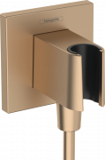 Шланговое подсоединение Hansgrohe FixFit E с держателем для душа пластик бронза шлифованная 26889140