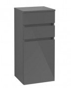 Шафка для ванної Villeroy & Boch Legato 40х87х35 см петлі ліворуч МДФ/ДСП глянсовий сірий B72800FP