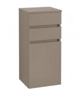 Шафка для ванної Villeroy & Boch Legato 40х87х35 см петлі зліва ДСП трюфель сірий B72800VG