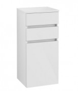 Шафка для ванної Villeroy & Boch Legato 40х87х35 см петлі праворуч МДФ/ДСП глянсова біла B72801DH