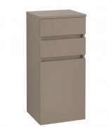 Шафка для ванної Villeroy & Boch Legato 40х87х35 см петлі зліва ДСП трюфель сірий B72800VG