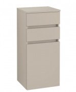 Шафка для ванної Villeroy & Boch Legato 40х87х35 см петлі зліва ДСП м'який сірий B72800VK