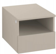 Шафка для ванної Villeroy & Boch Legato 40х34х50 см правий ДСП м'який сірий B72601VK