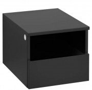 Шафка для ванної Villeroy & Boch Legato 40х34х50 см права МДФ/ДСП чорний матовий лак B72601PD