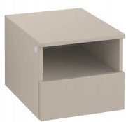 Шафка для ванної Villeroy & Boch Legato 40х34х50 см правий ДСП м'який сірий B72601VK