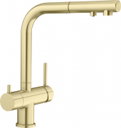 Смеситель для кухни Blanco Fontas-S II под фильтр с выдвижной лейкой сатиновое золото 526694