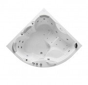 Ванна акриловая Kolpa San Gaia 160х160 см гидромассажная со встроенным смесителем Geyser и панелью белый 513920