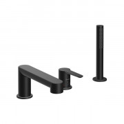 Смеситель на борт ванны Ravak Puri PU 026.20 на 3 отверстия черный X070186