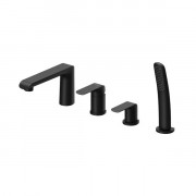 Смеситель на борт ванны Ravak Flat FL 026.20 на 4 отверстия черный X070176