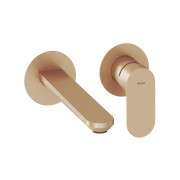 Змішувач для раковини Ravak Eleganta настінний одноважільний рожеве золото матове X070366