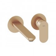 Смеситель для раковины Ravak Eleganta настенный однорычажный розовое золото матовое X070366