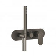 Змішувач для душу Ravak Eleganta на 2 споживача з душовим набором графіт матовий  X070337