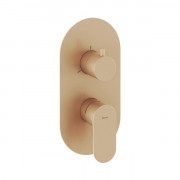 Смеситель для душа Ravak Eleganta встраиваемый на 3 потребителя розовое золото матовое X070371