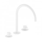 Змішувач для раковини Ravak Espirit двоважільний на 3 отвори білий матовий X070238