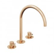 Змішувач для раковини Ravak Espirit двоважільний на 3 отвори рожеве золото матове X070349