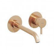 Змішувач для раковини Ravak Espirit настінний одноважільний рожеве золото матове X070352