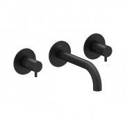 Змішувач для ванної кімнати Ravak Espirit настінний двоважільний чорний матовий X070277