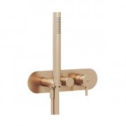 Смеситель для душа Ravak Espirit на 3 потребителя с душевым набором розовое золото матовое X070356
