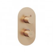 Термостат для душа Ravak Espirit встраиваемый 2 потребителя розовое золото матовое X070360