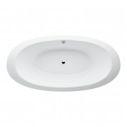 Ванна акрилова Laufen IL Bagno Alessi One 203х102 см з гідро- та аеромасажем та LED-підсвічуванням та дезінфекцією білий H2439700006951