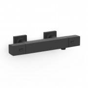 Термостат для душу Tres Over-wall настінний двовентильний матовий чорний 19016406NM