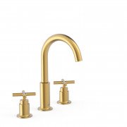 Змішувач для раковини Tres Mont Blanc двовентильний на 3 отвори матове золото 28310501OM