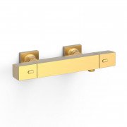 Термостат для душу Tres Over-wall настінний двовентильний матове золото 19016406OM