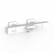 Термостат для ванной Tres Over-wall настенный двухвентильный матовый белый 19017406BM