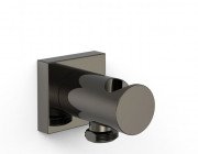 Шланговое подсоединение Tres с держателем ручного душа металлик черный 21118201KM