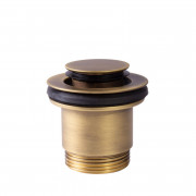 Донный клапан для раковины Tres Click-Clack Simple-Rapid матовая состаренная латунь 24284020LM