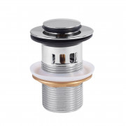 Донний клапан для раковини з переливом Tres Click-Clack хром 134215025