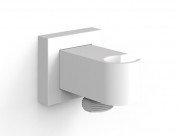 Шланговое подсоединение Tres с держателем ручного душа матовый белый 20218201BM