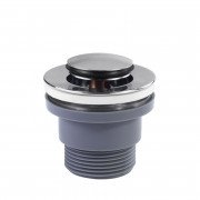 Донний клапан для раковини без переливу Tres Click-Clack хром 134215026