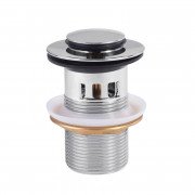 Донный клапан для раковины с переливом Tres Click-Clack хром 134215025