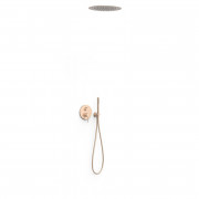 Душевая система скрытого монтажа Tres Study Exclusive с однорычажным смесителем матовое розовое золото 26228005OPM