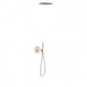 Душова система прихованого монтажу Tres Study Exclusive з одноважільний змішувач матове рожеве золото 26228005OPM