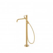 Змішувач для ванної кімнати Tres Study Exclusive підлоговий з душовим набором матове золото 26247005OM