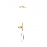 Душевая система скрытого монтажа Tres B-system с термостатом матовое золото 30735204OM