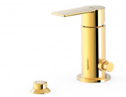 Змішувач для біде Tres Loft-Tres одноважільний з невеликою душовою лійкою золото 20013001OR