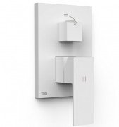 Смеситель для душа Tres Cuadro Exclusive встраиваемый 2 потребителя однорычажный матовый белый 10628110BM